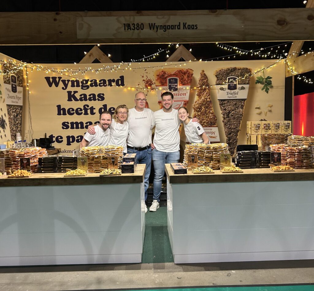 Werken op de Winterfair beurs met mijn stage bedrijf Wijngaard Kaas